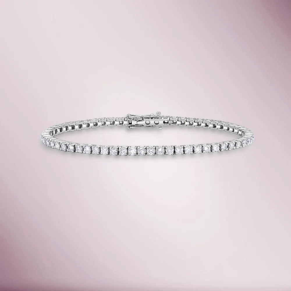 Diamond Tennis Bracelet (1.50 ct.) 4-Prongs Setting - Made in Italy