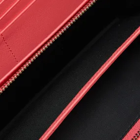 DIOR Orange Cannage Patent Leather Miss  Promenade Wallet