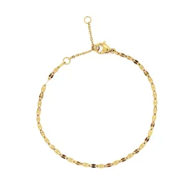 ELSIE GOLD DAINTY LACE CHAIN BRACELET