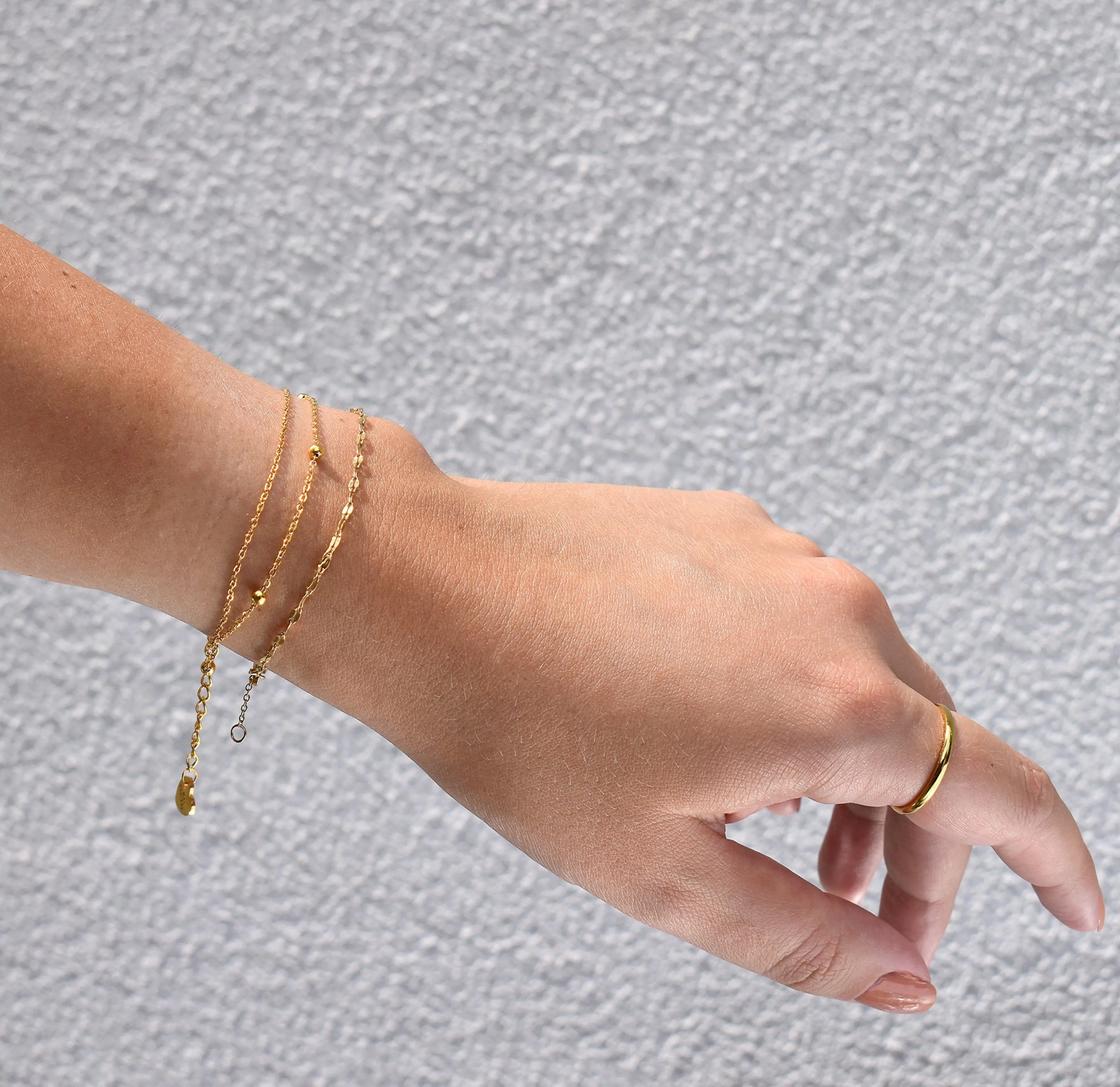 ELSIE GOLD DAINTY LACE CHAIN BRACELET
