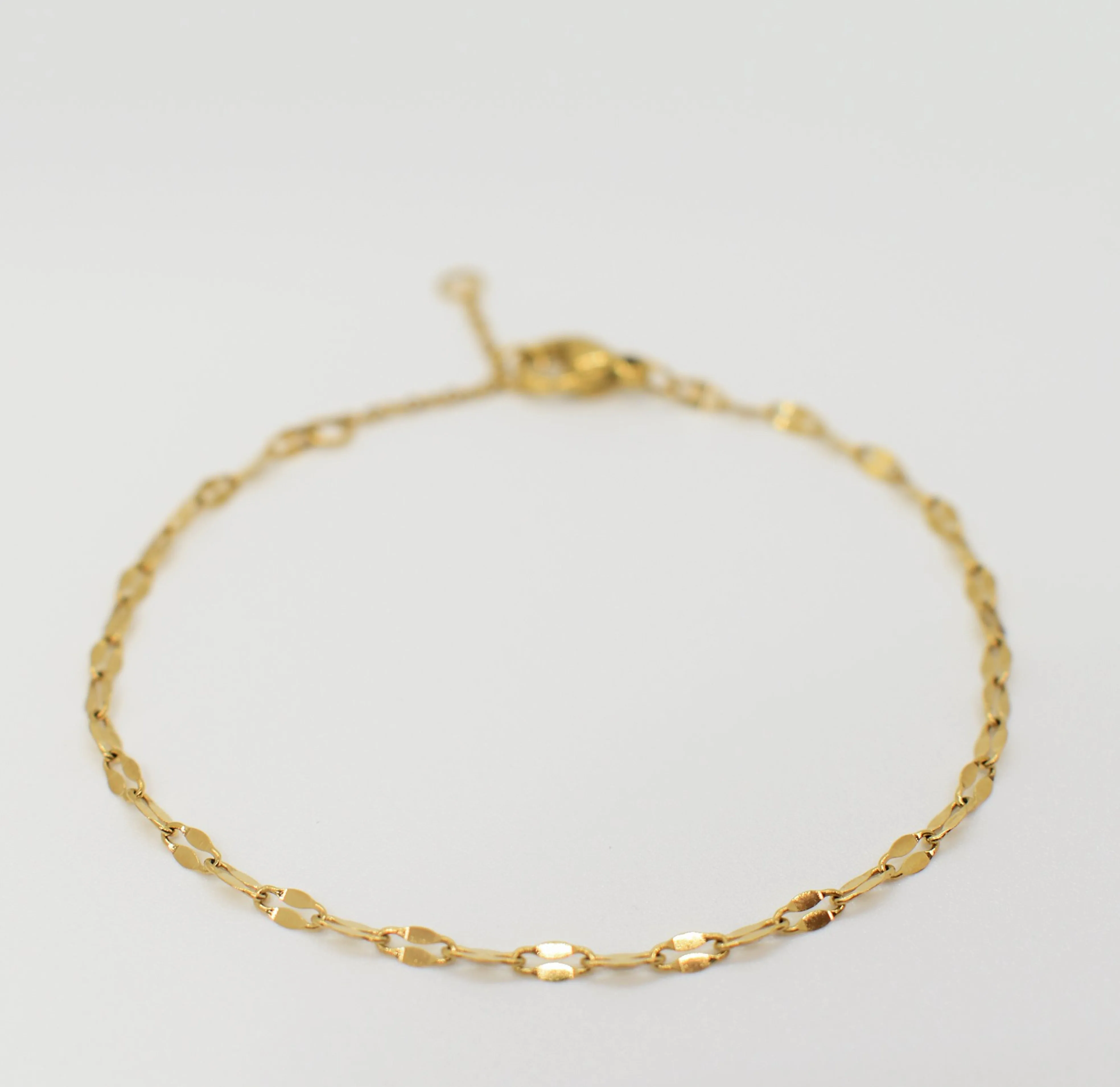 ELSIE GOLD DAINTY LACE CHAIN BRACELET