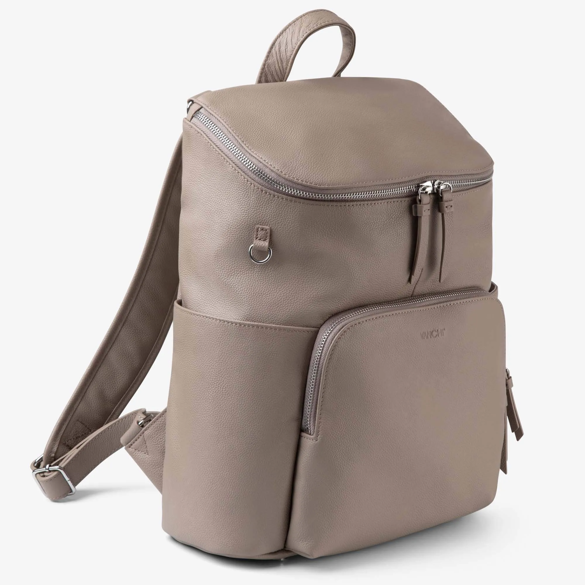 Frankie Everyday Backpack (Leather) Taupe