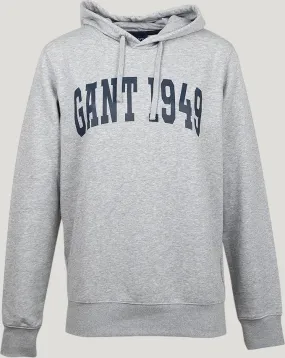Gant Apparel Mens MD. FALL HOODIE SWEAT 93/GREY MELANGE