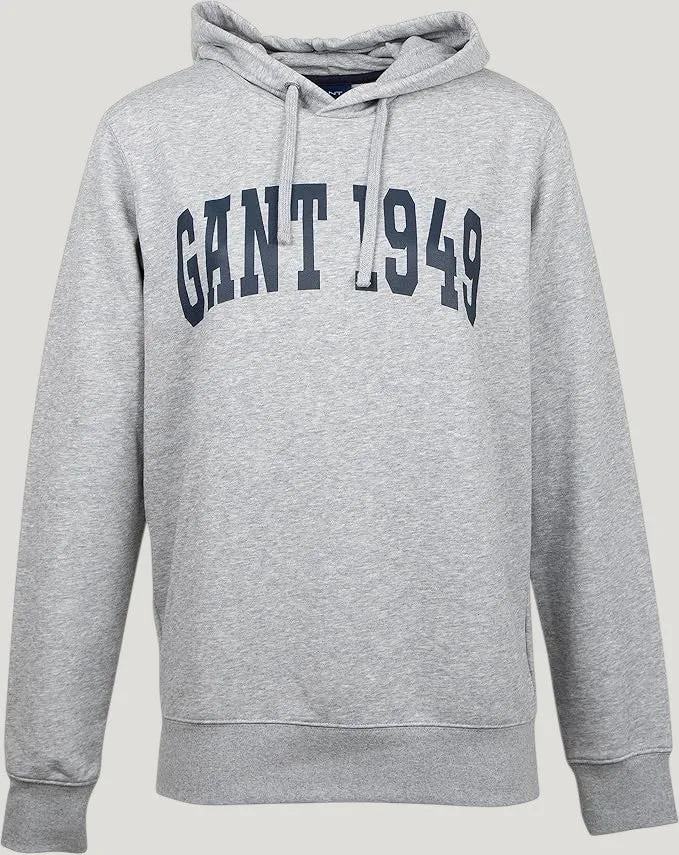 Gant Apparel Mens MD. FALL HOODIE SWEAT 93/GREY MELANGE