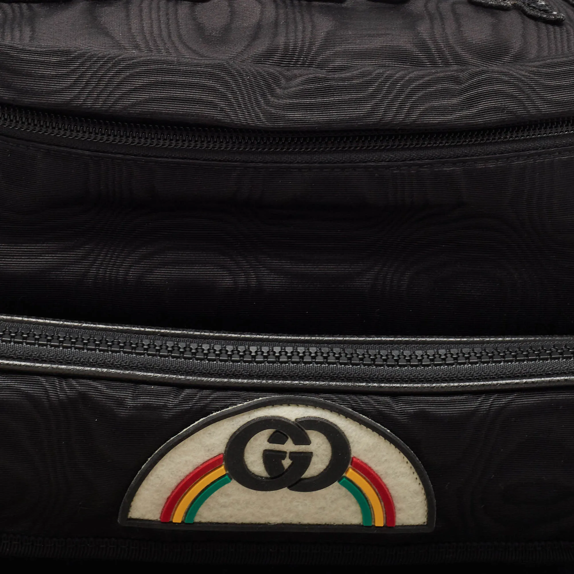 Gucci  Nylon Tenebre Logo Patch Belt Bag