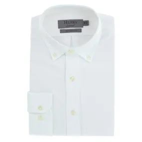HENRY SARTORIAL Oxford Single Cuff Shirt WHITE