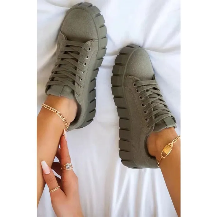 Ines | Stylish Plain Colored Women's Sneakers