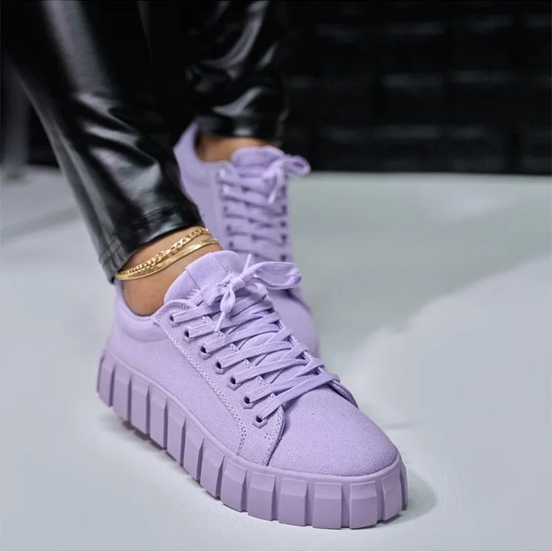Ines | Stylish Plain Colored Women's Sneakers