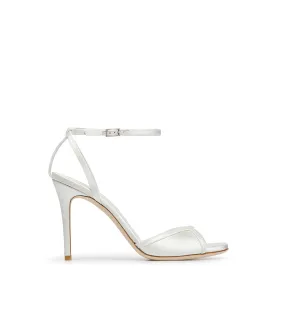 Ivory satin sandals