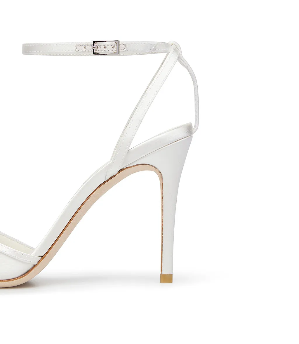 Ivory satin sandals