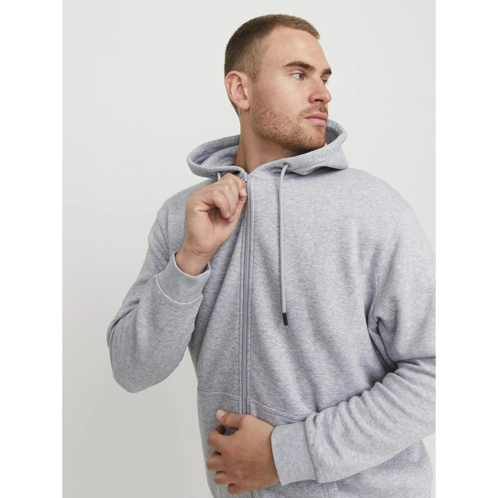Jack & Jones Mens Bradley Sweat Zip  Big & Tall Hoodie