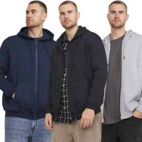 Jack & Jones Mens Bradley Sweat Zip  Big & Tall Hoodie