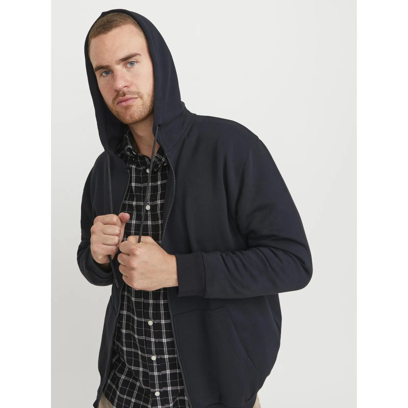 Jack & Jones Mens Bradley Sweat Zip  Big & Tall Hoodie