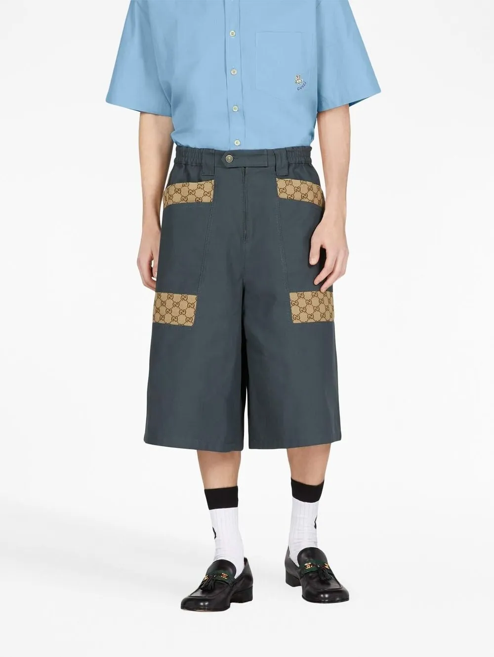 JACQUARD MONOGRAM BERMUDA SHORTS