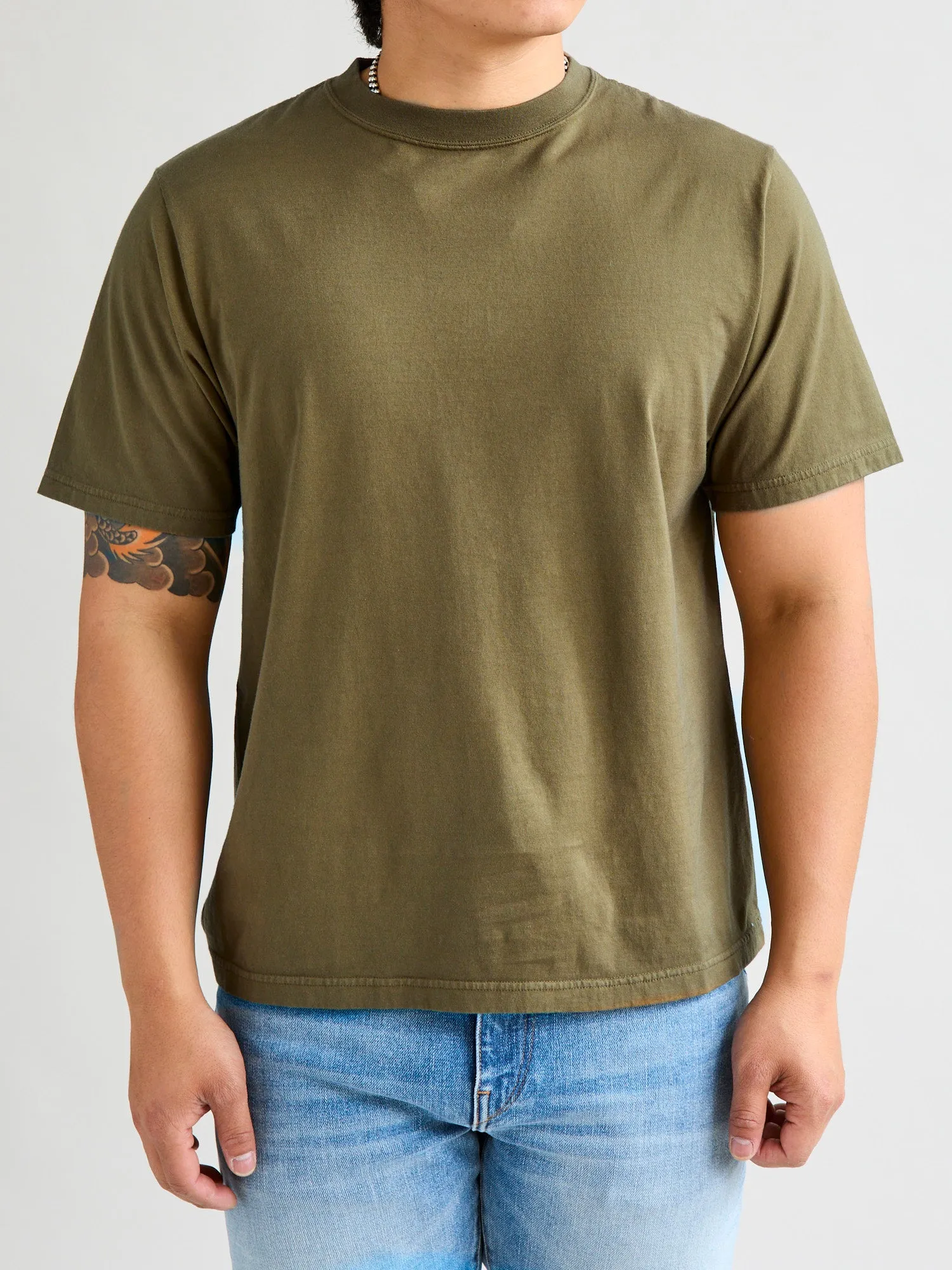 Jersey Regular T-Shirt in Olive