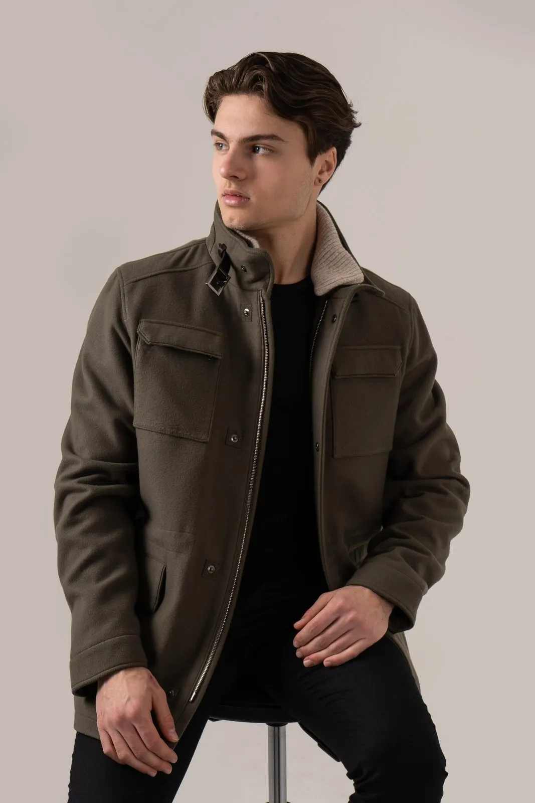 Khaki Wool Jacket