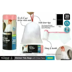 Kitchen Tidy Bags with Draw-Tape