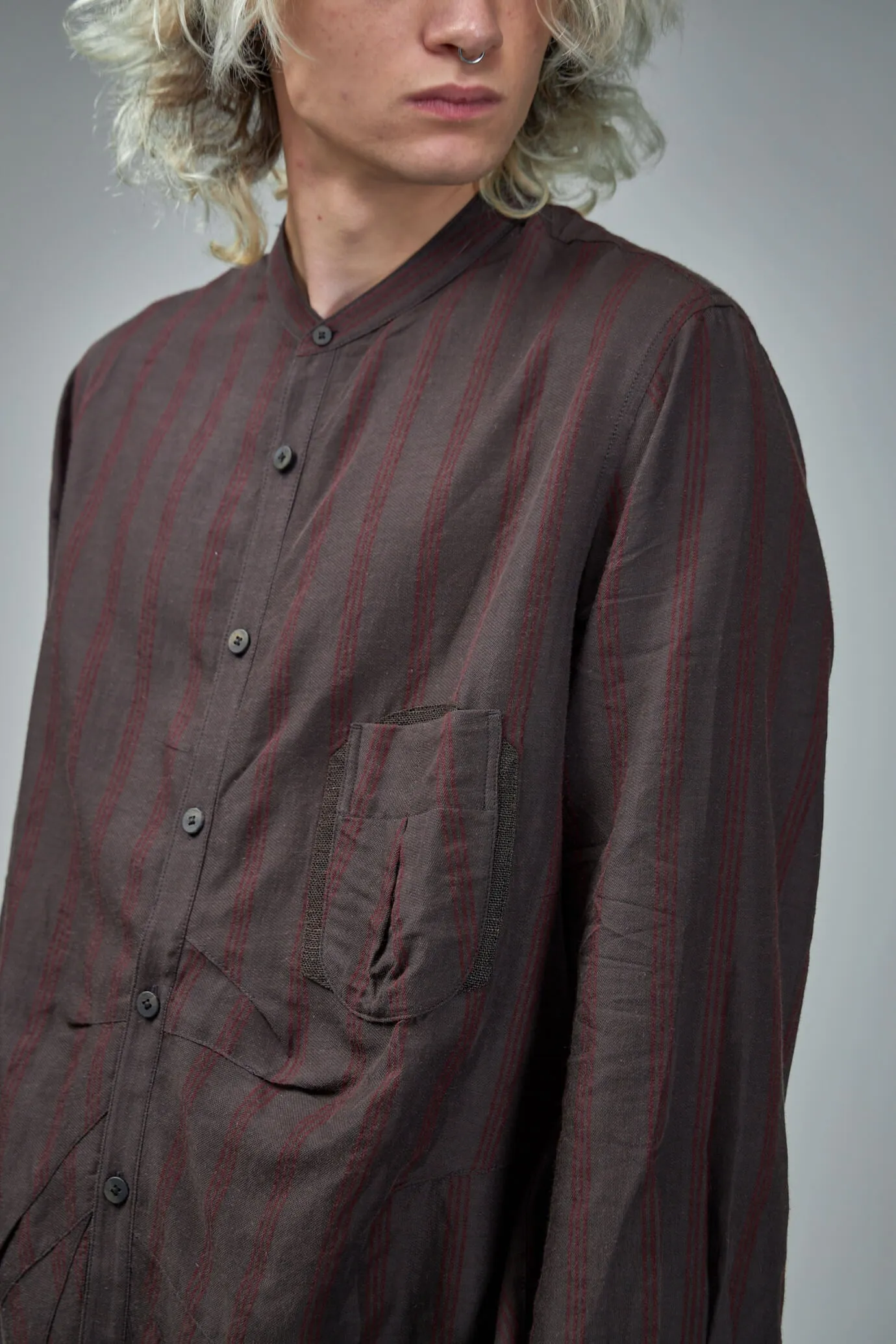 Mandarin Collar Pocket Shirt
