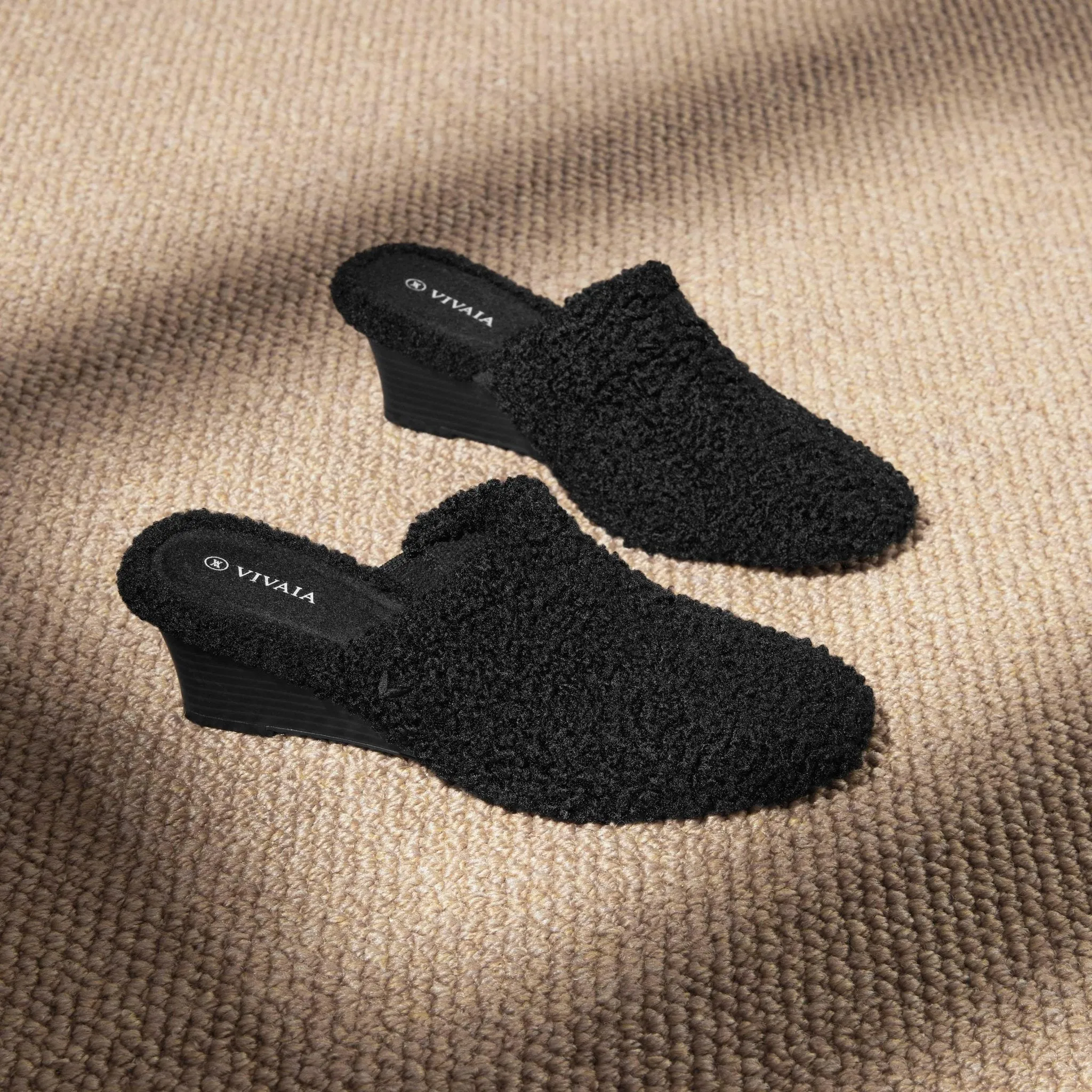 [Margot Wedge Mules] スクエアトゥ ウェッジ ミュール