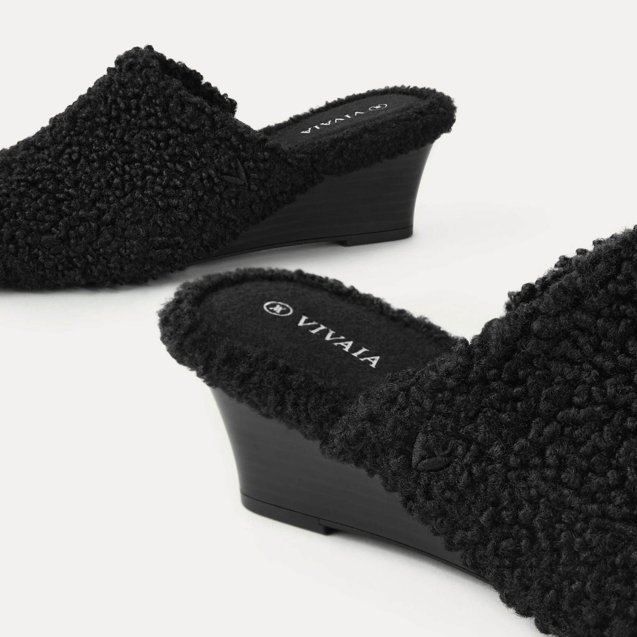 [Margot Wedge Mules] スクエアトゥ ウェッジ ミュール