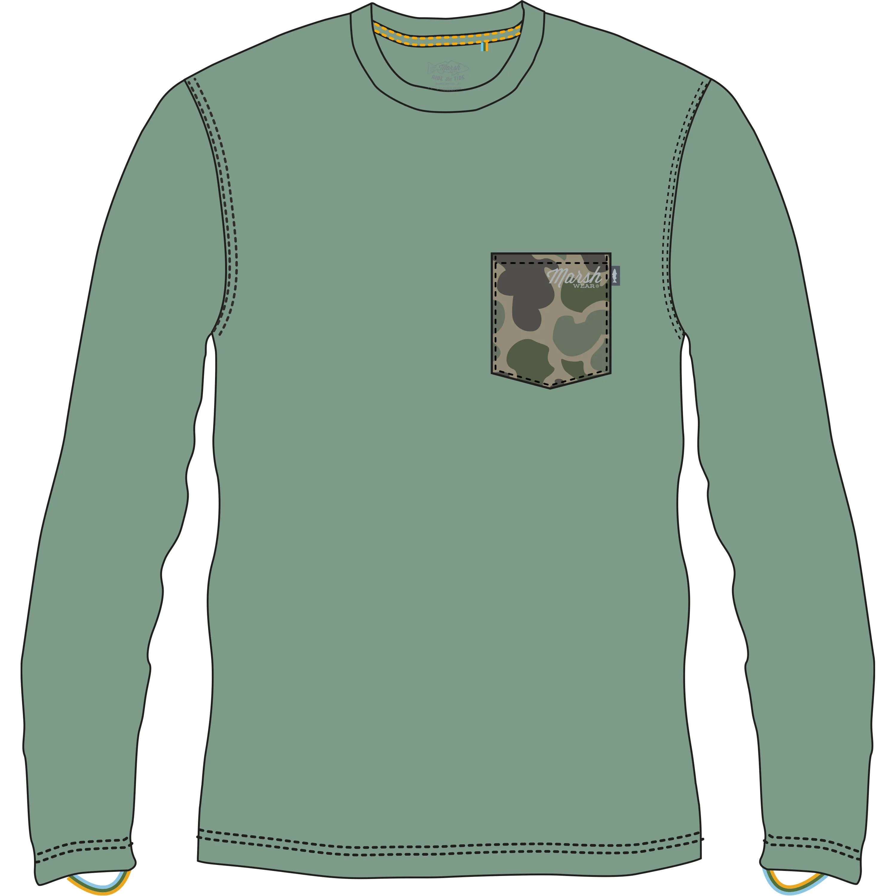 Marsh Wear Mallard Camo Pocket L/S