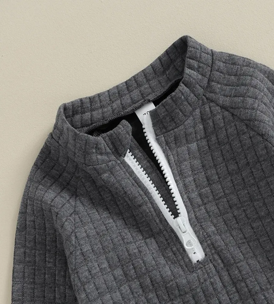 Mason Ribbed Zip Set
