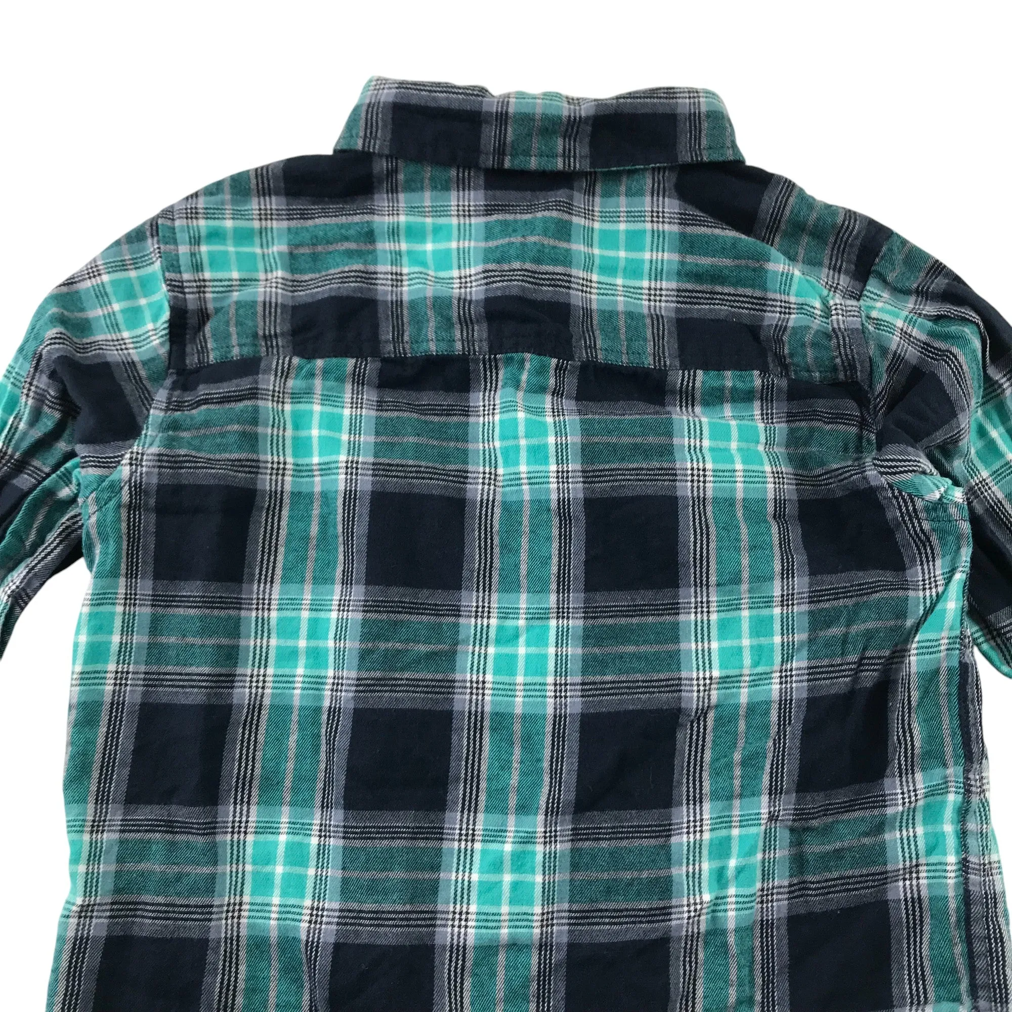 Matalan Shirt 5-6 Years Green Checked Cotton