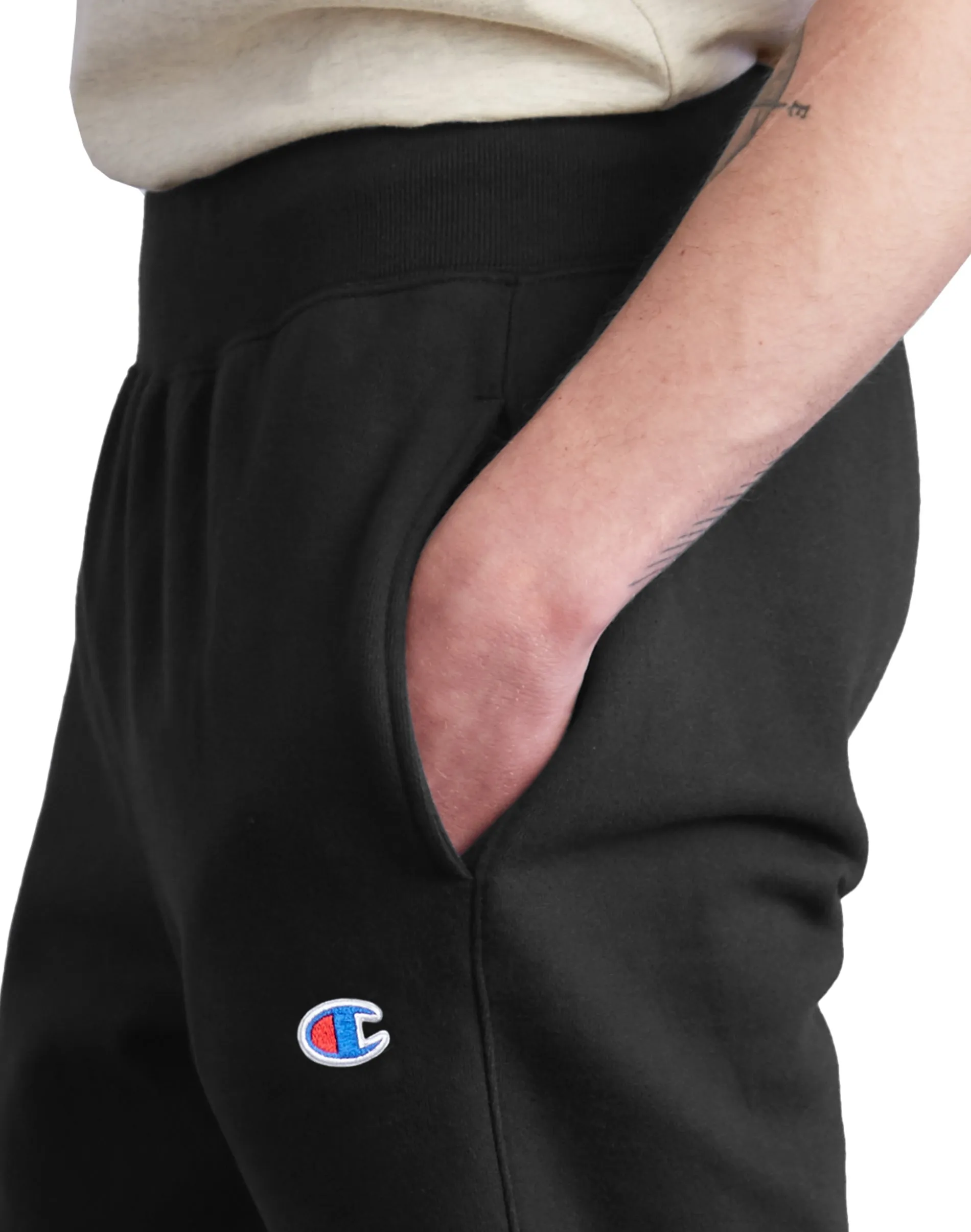 Men's Champion Reverse Weave Trim Joggers Black