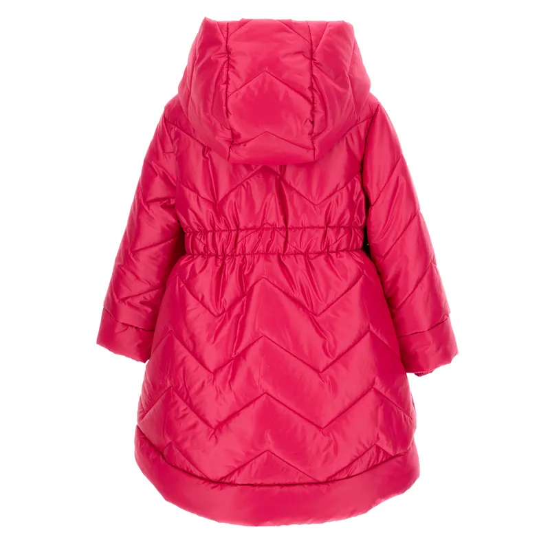 Monnalisa Girl's Fuchsia Quilted Technical Fabric Down Jacket