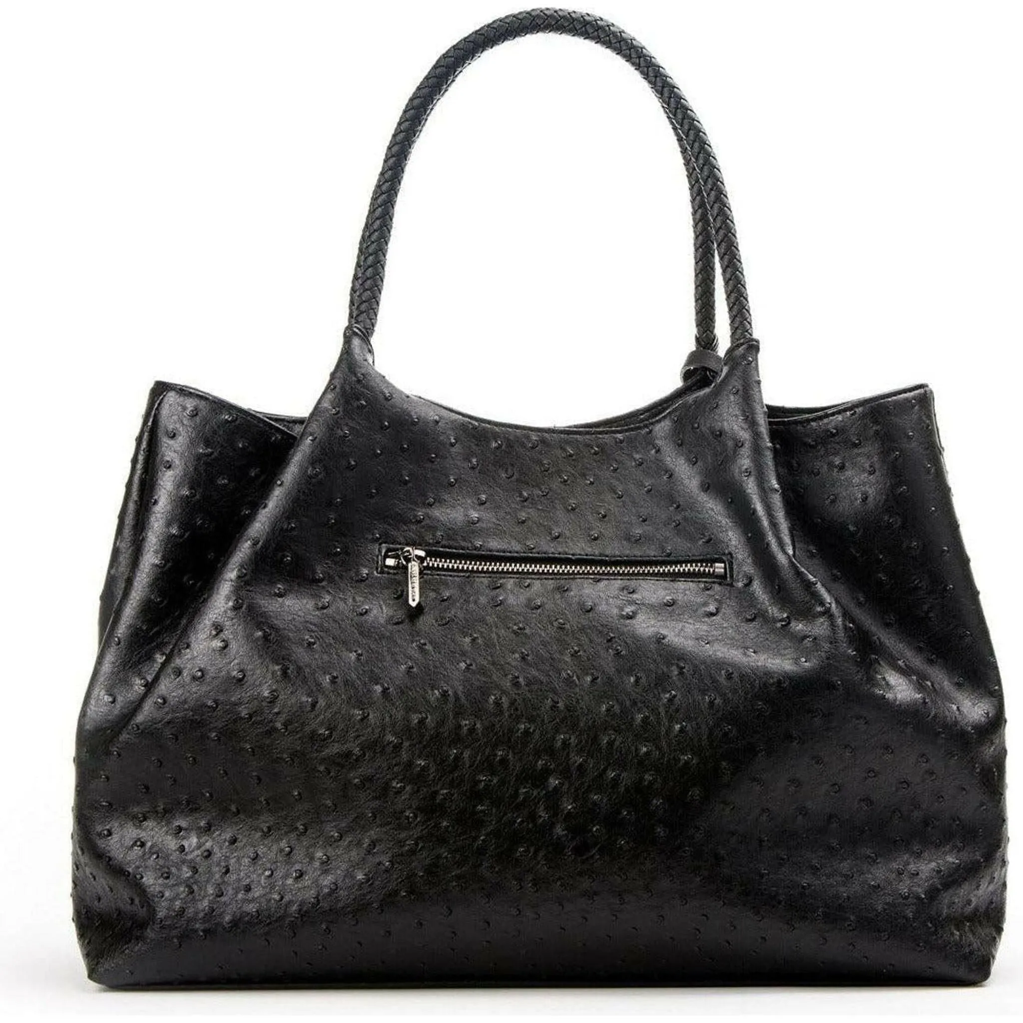 Naomi - Black Vegan Leather Tote Bag