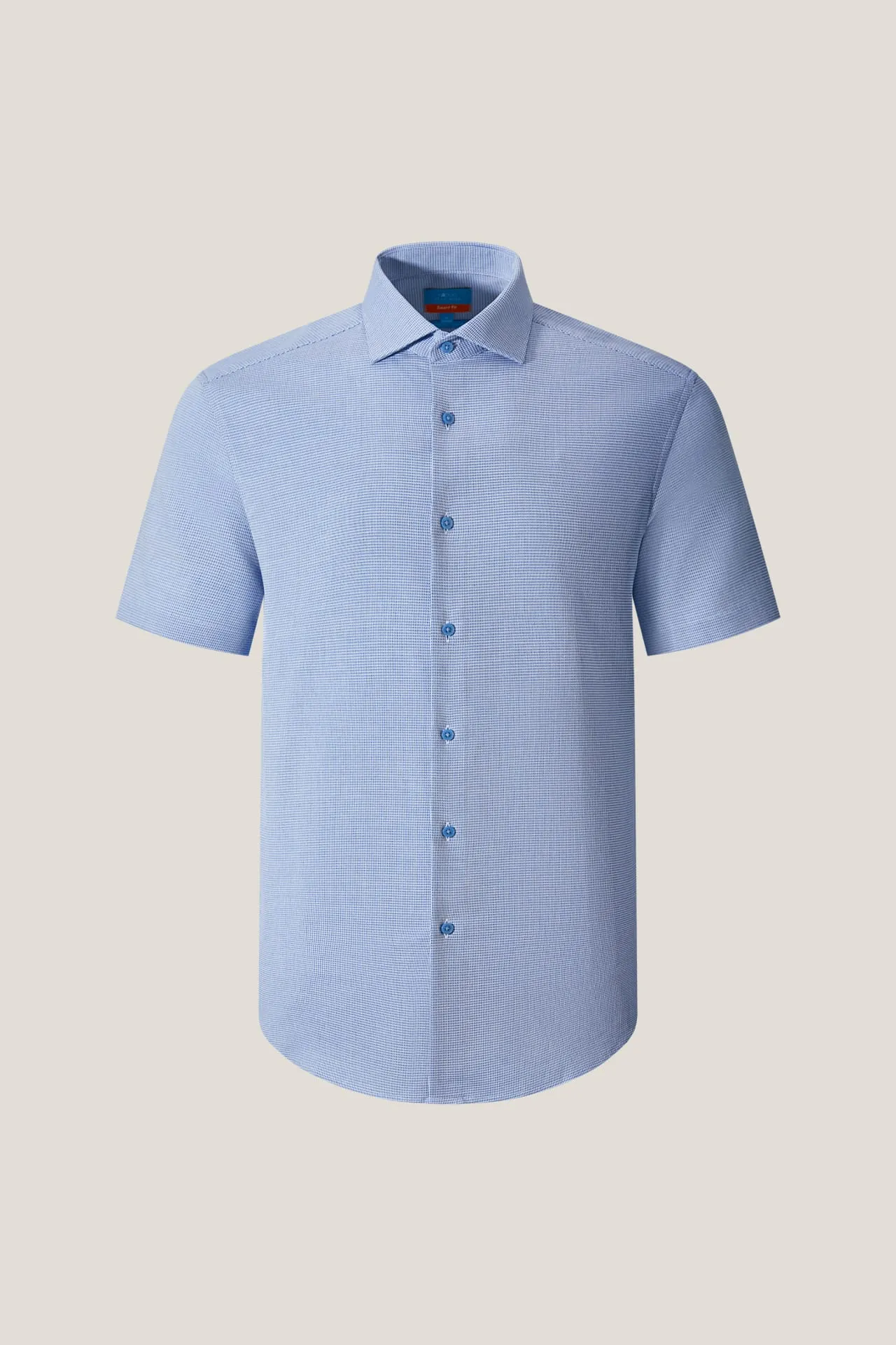 Non-Iron Easy Care Smart Fit 2 Tone Short Sleeve Shirt
