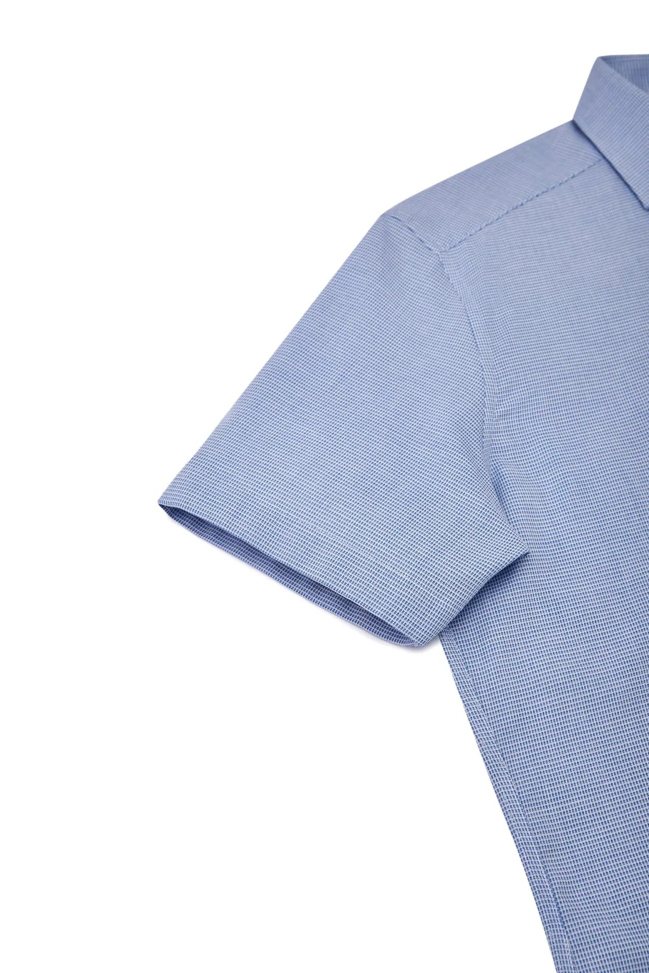 Non-Iron Easy Care Smart Fit 2 Tone Short Sleeve Shirt