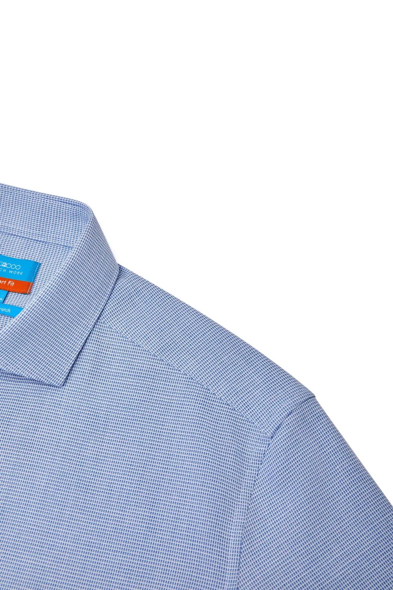 Non-Iron Easy Care Smart Fit 2 Tone Short Sleeve Shirt