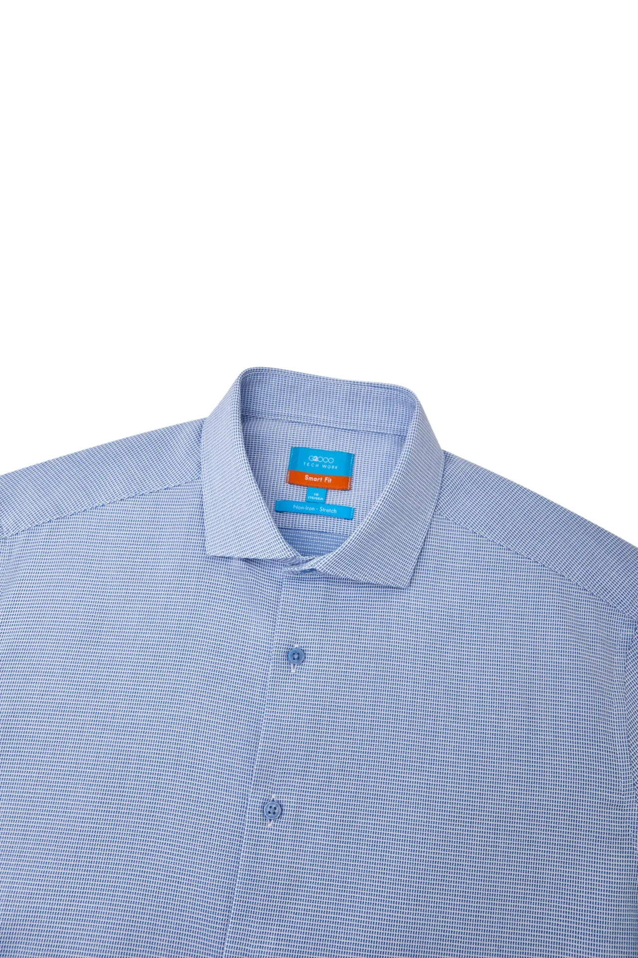 Non-Iron Easy Care Smart Fit 2 Tone Short Sleeve Shirt
