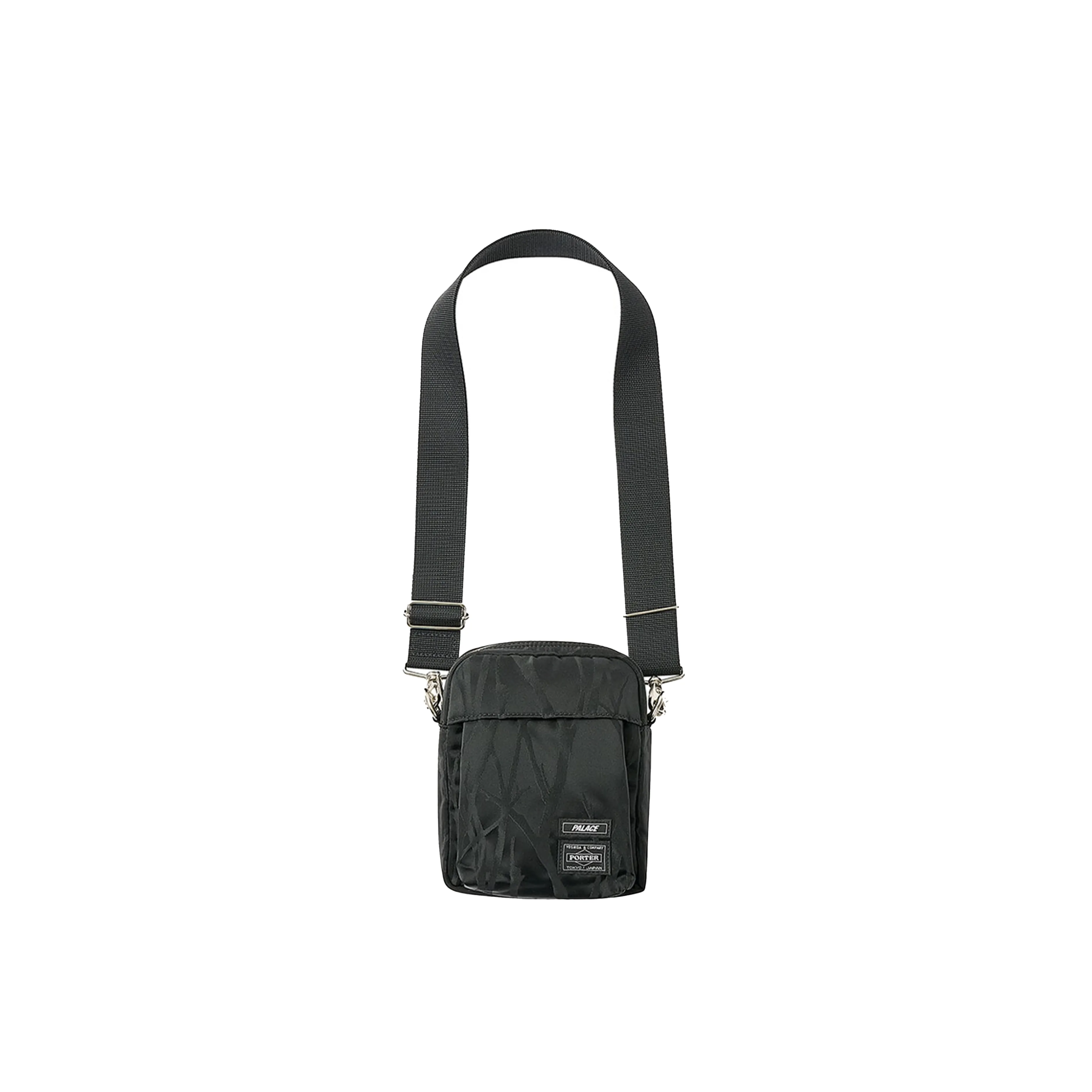 Palace Porter Vertical Shoulder Bag Black / Jacquard