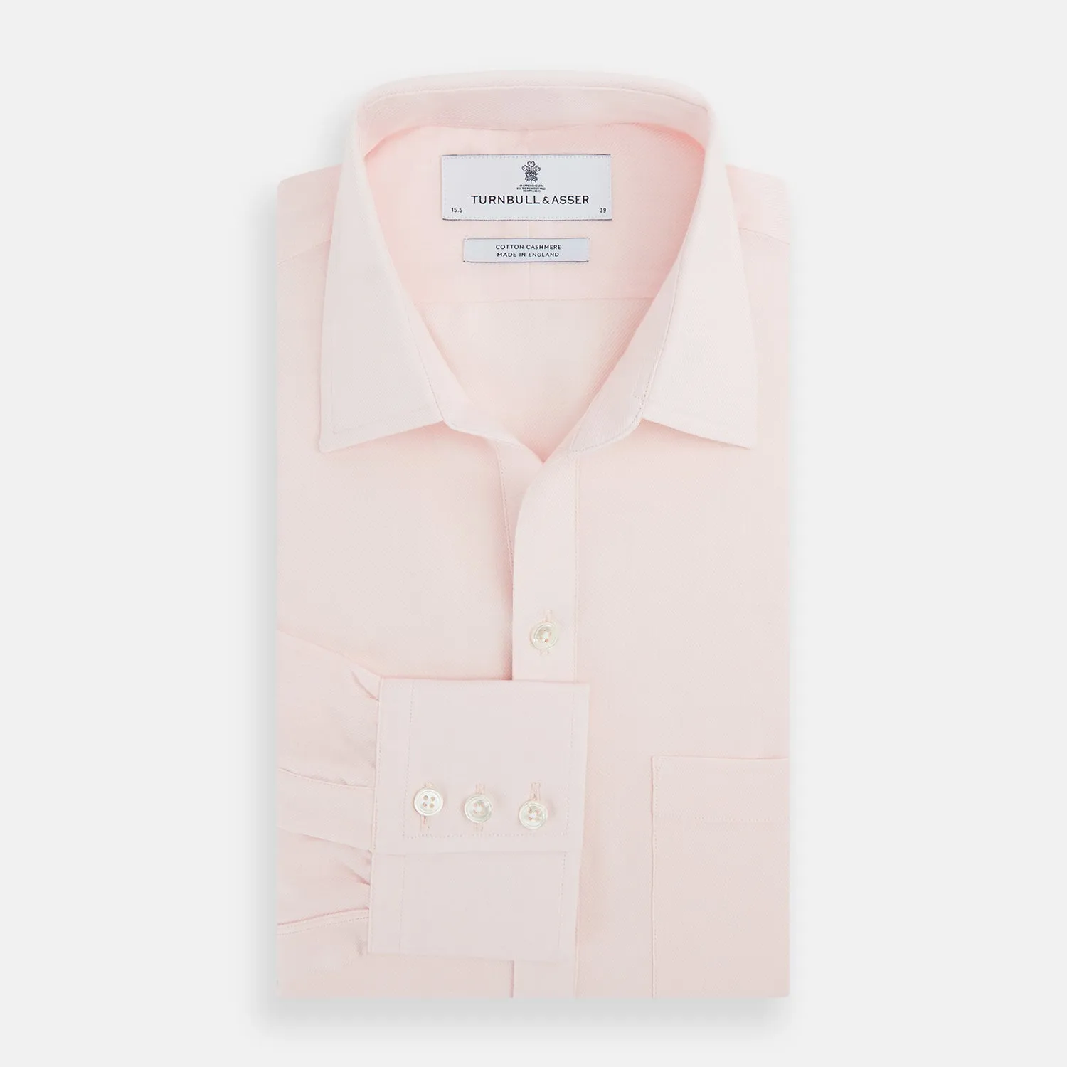 Pale Pink Cotton Cashmere Chelsea Shirt