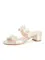 PALM BEACH BLOCK HEEL SCALLOP SANDAL