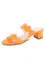 PALM BEACH BLOCK HEEL SCALLOP SANDAL