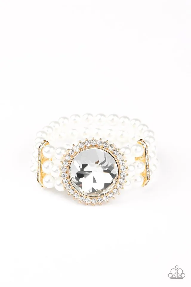 Paparazzi Bracelet ~ Speechless Sparkle - Gold