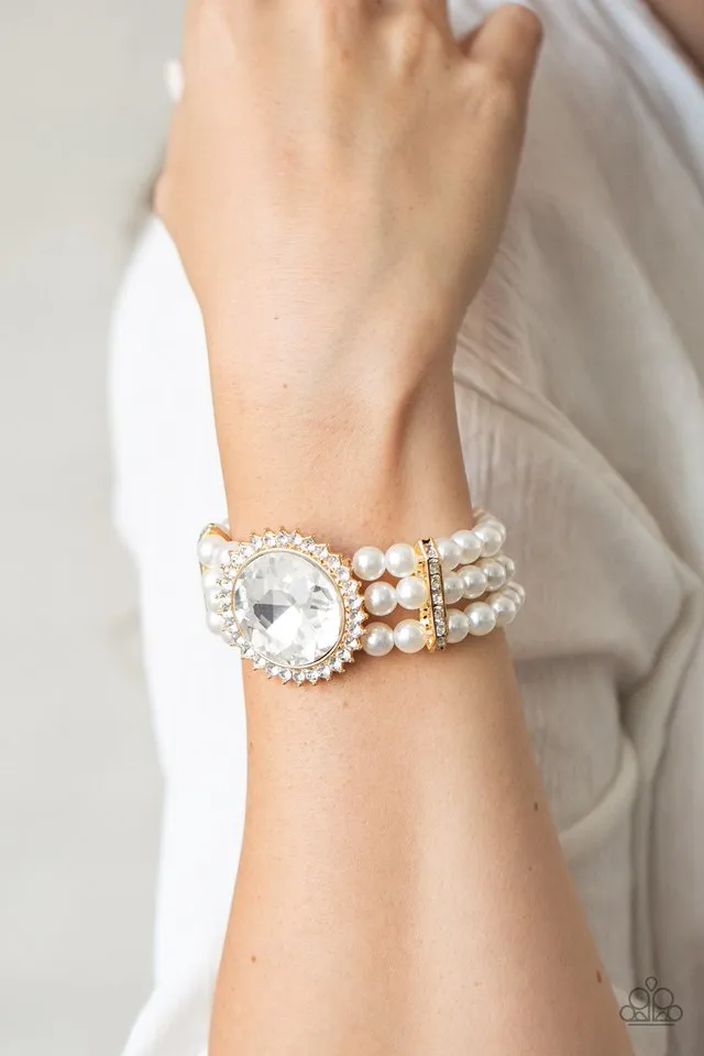 Paparazzi Bracelet ~ Speechless Sparkle - Gold