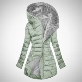 Rebecca Asymmetrical Hooded Puffer Coat
