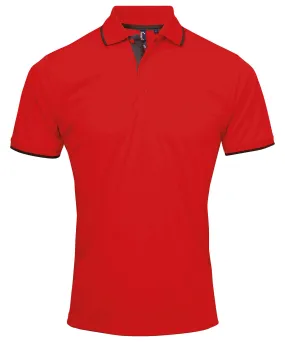 Red/Black - Contrast Coolchecker® polo
