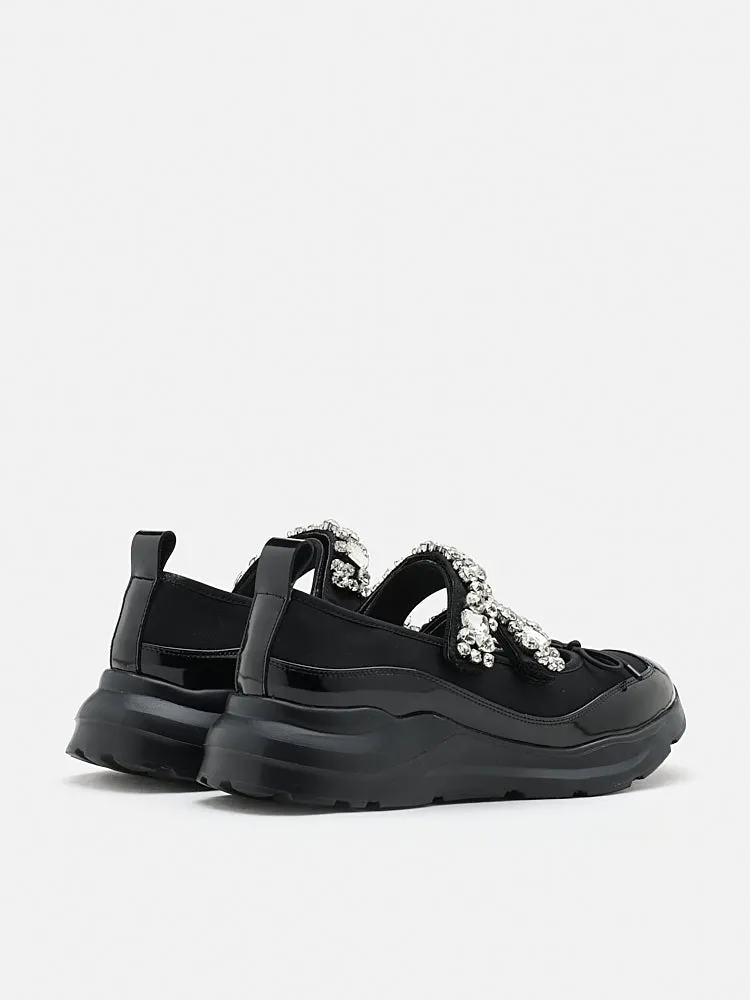 Renae Diamante Embellished Bow Sneakers