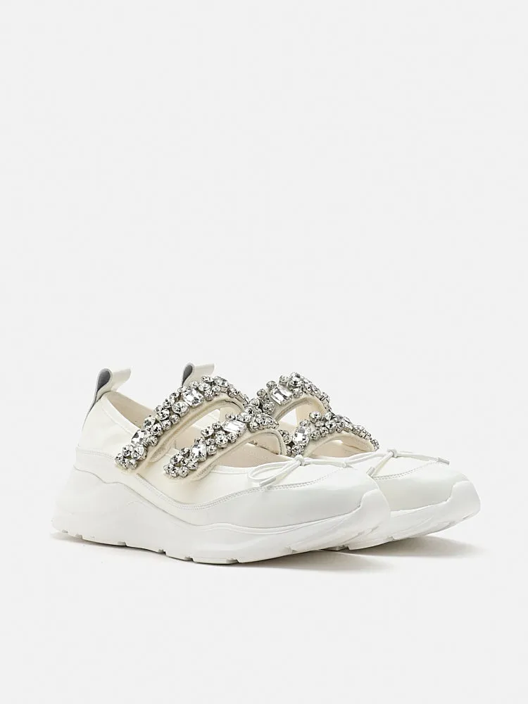 Renae Diamante Embellished Bow Sneakers