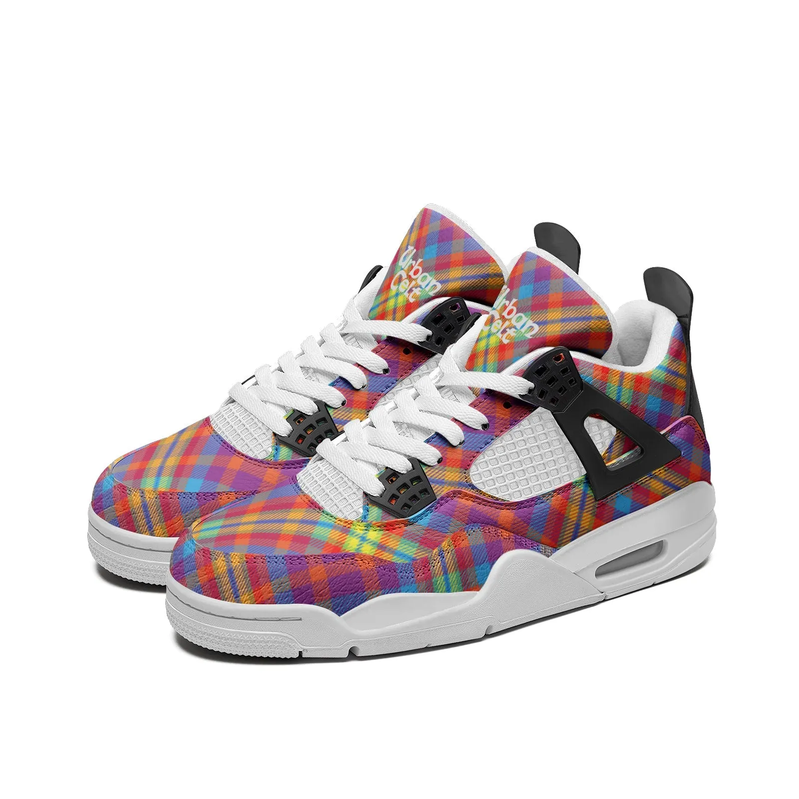 Retro Tartan Plaid Trainers S-1