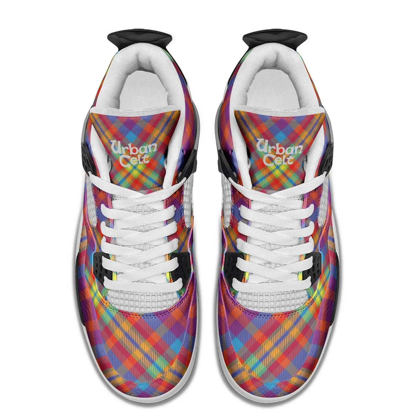 Retro Tartan Plaid Trainers S-1