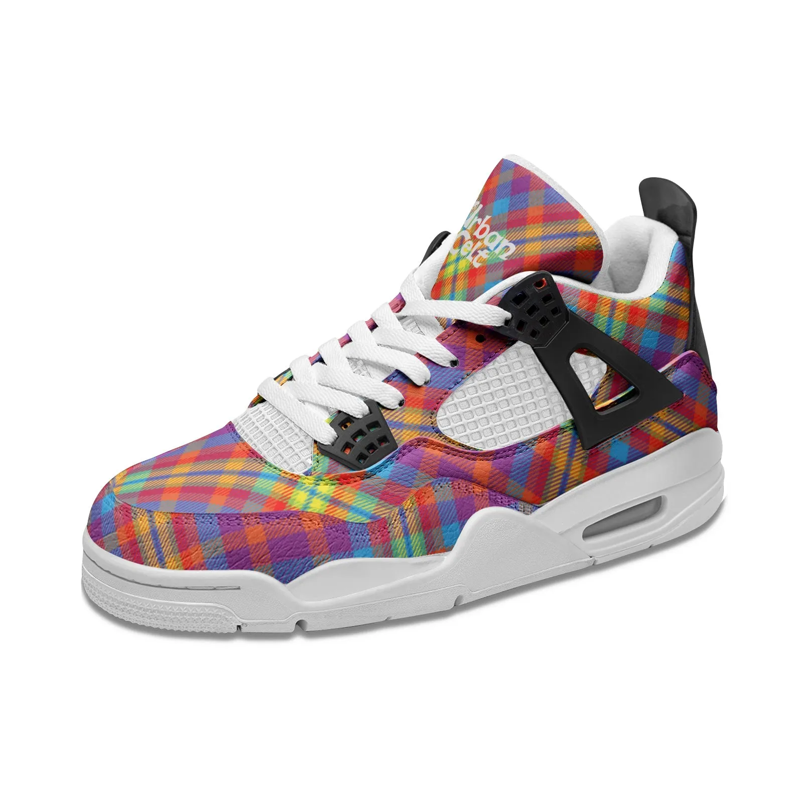 Retro Tartan Plaid Trainers S-1