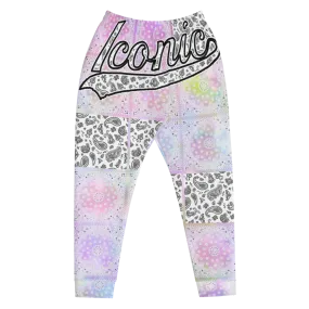 ROYAL ICONIC | Bandana Flag Patchwork Tie Dye Acid Wash Aether Pour Unisex Jogger Sweatpant HueMan Gang Color Cloud 1 Abstract Cray On Pour