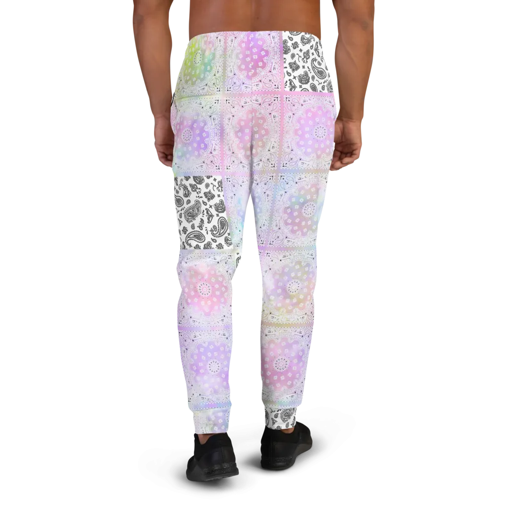 ROYAL ICONIC | Bandana Flag Patchwork Tie Dye Acid Wash Aether Pour Unisex Jogger Sweatpant HueMan Gang Color Cloud 1 Abstract Cray On Pour
