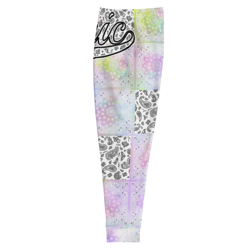 ROYAL ICONIC | Bandana Flag Patchwork Tie Dye Acid Wash Aether Pour Unisex Jogger Sweatpant HueMan Gang Color Cloud 1 Abstract Cray On Pour